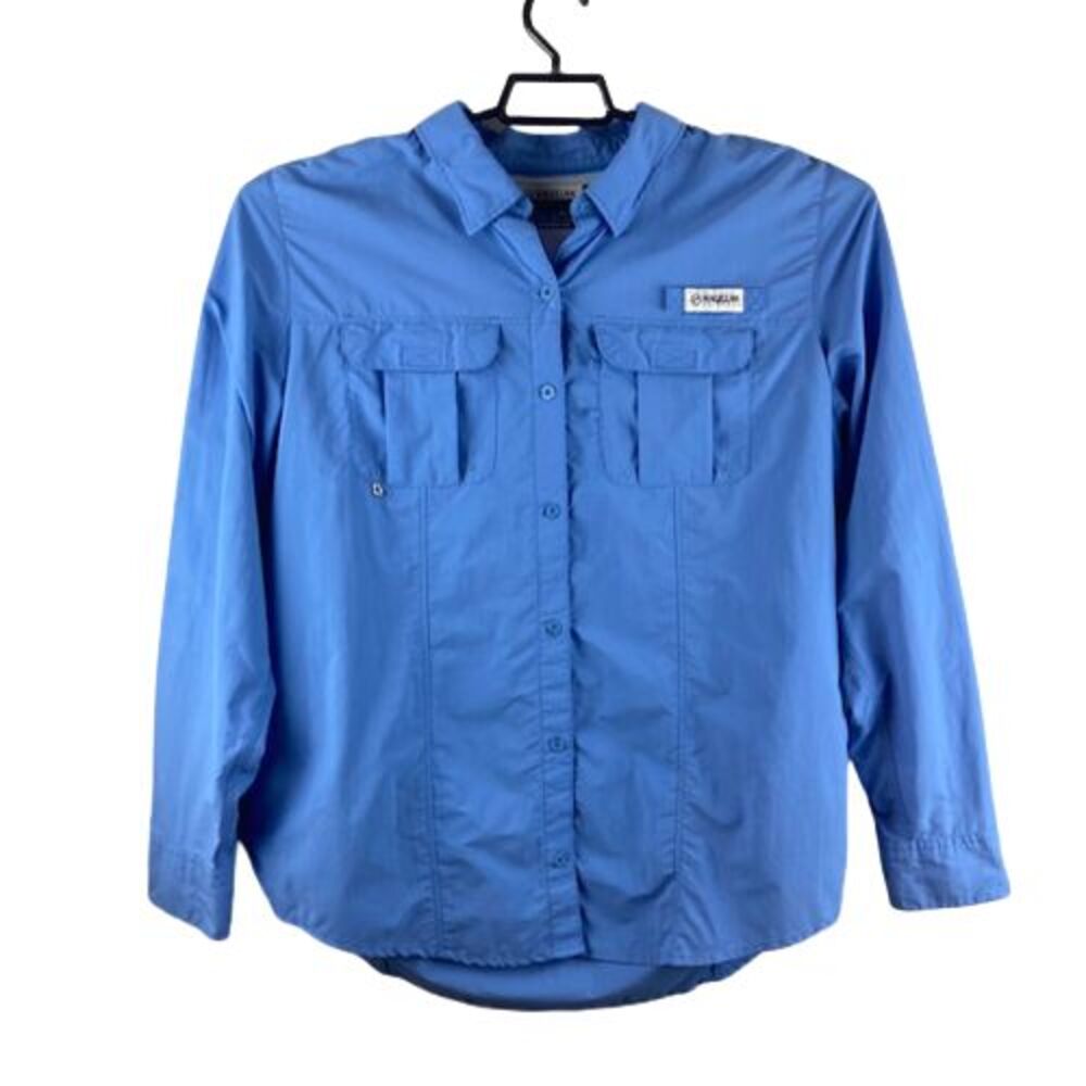 Magellan Fish Gear Relaxed Fit Mens Blue XL Long Sleeve Mens Vented Shirt